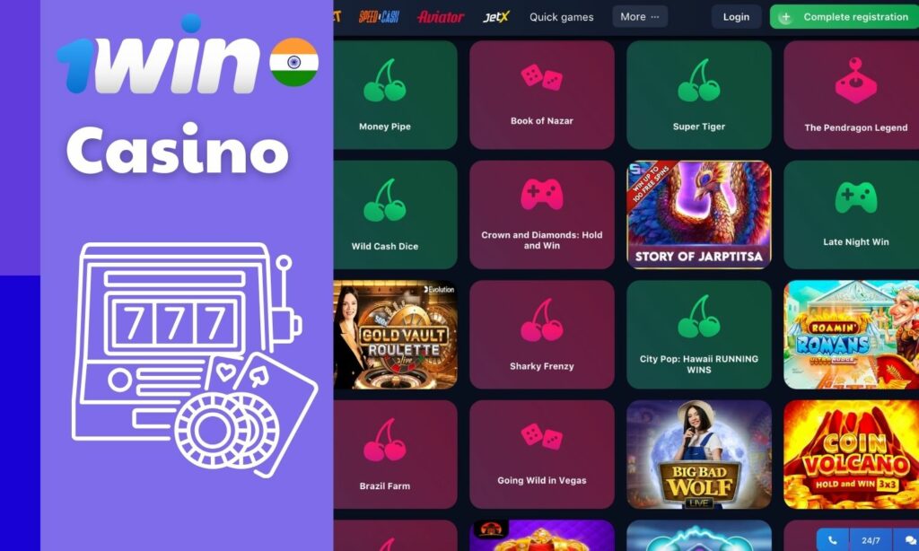 1win Online Casino games information in India