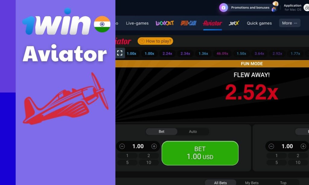 1win India Aviator casino game