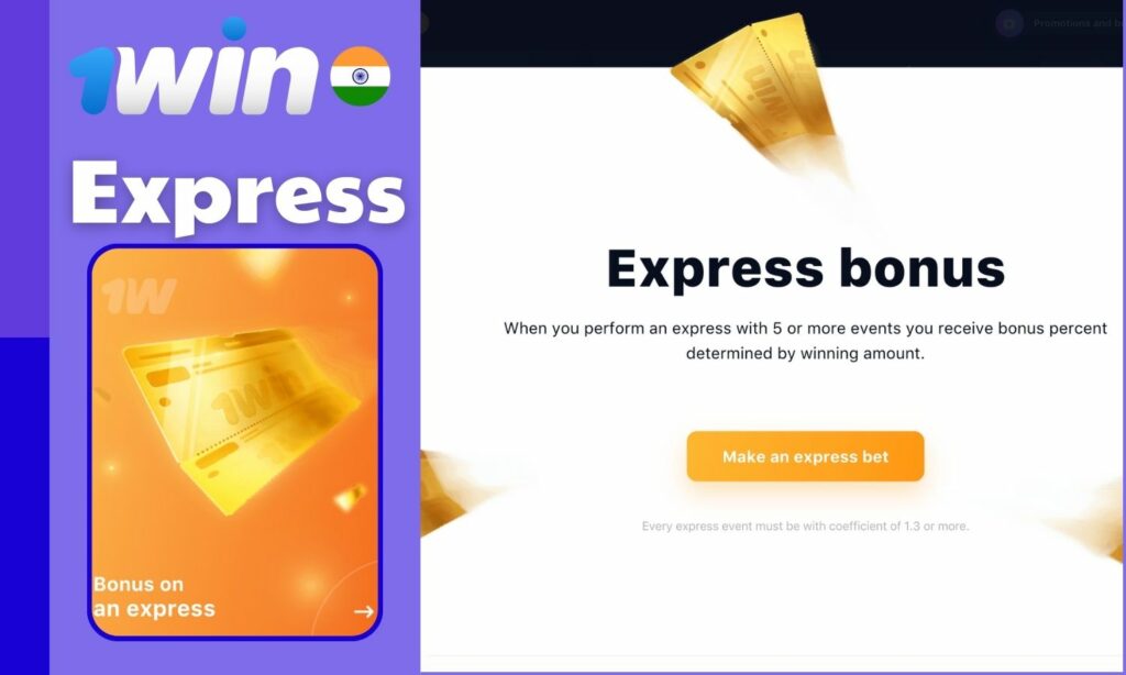 1win India Bonus on Express information