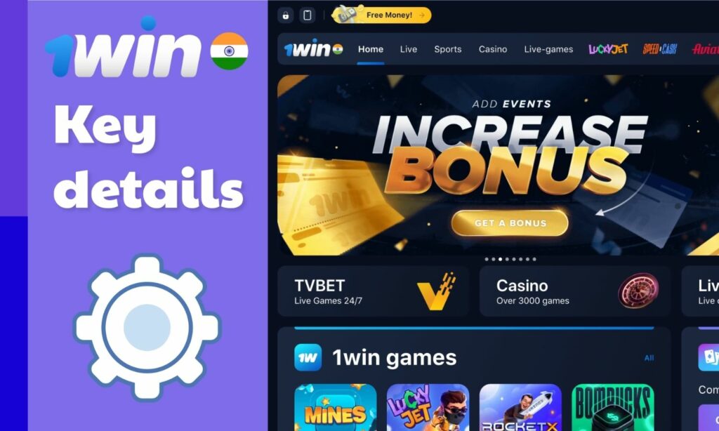 1win India betting and casino site key details