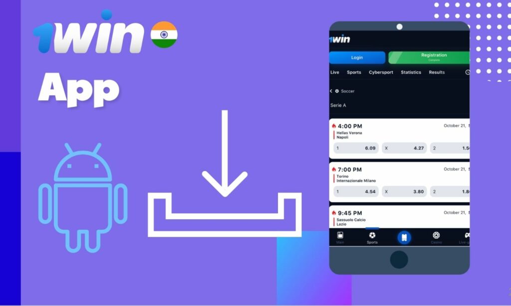 1win India Android application download and install