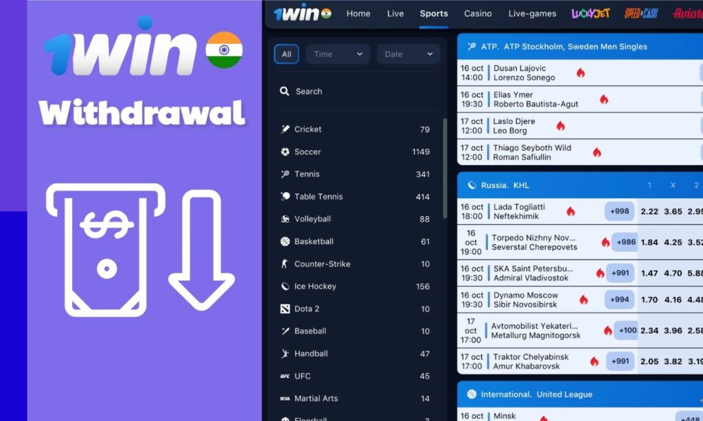 1win India site withdrawal process guide